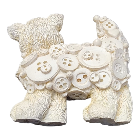 Button Carved Cat Resin Figure - Picture 3 of 6